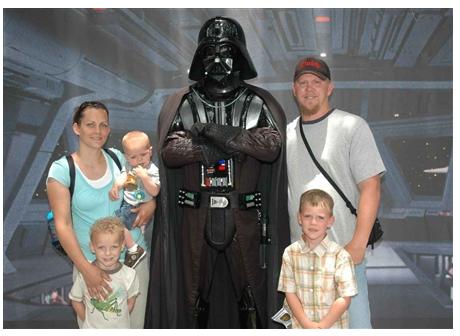 Family with Darth Vader